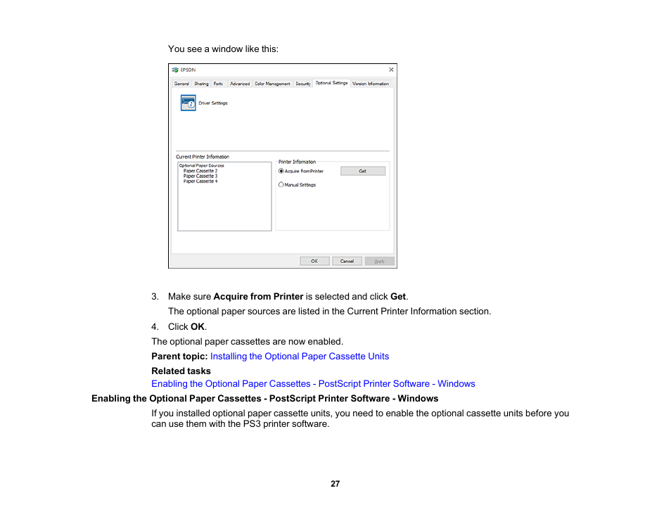 Epson WorkForce Pro WF-C5890 Wireless Color MFP Inkjet Printer User Manual | Page 27 / 426