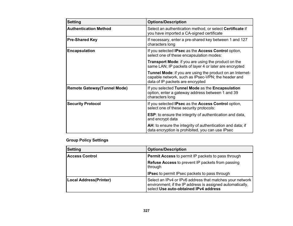 Epson WorkForce Pro WF-C5890 Wireless Color MFP Inkjet Printer User Manual | Page 327 / 426