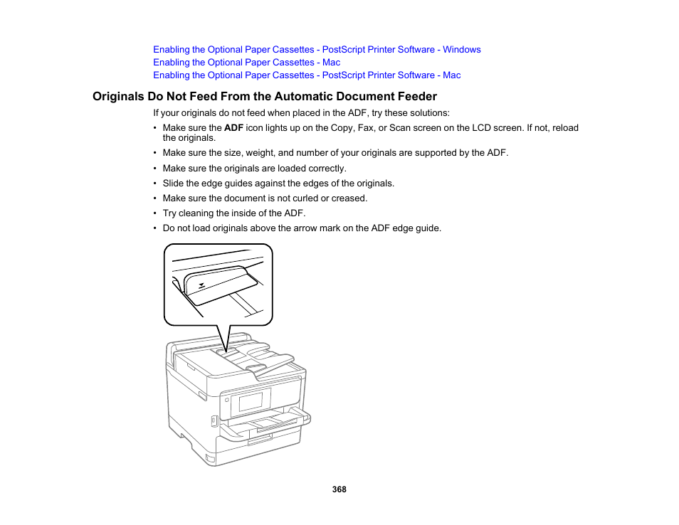Epson WorkForce Pro WF-C5890 Wireless Color MFP Inkjet Printer User Manual | Page 368 / 426