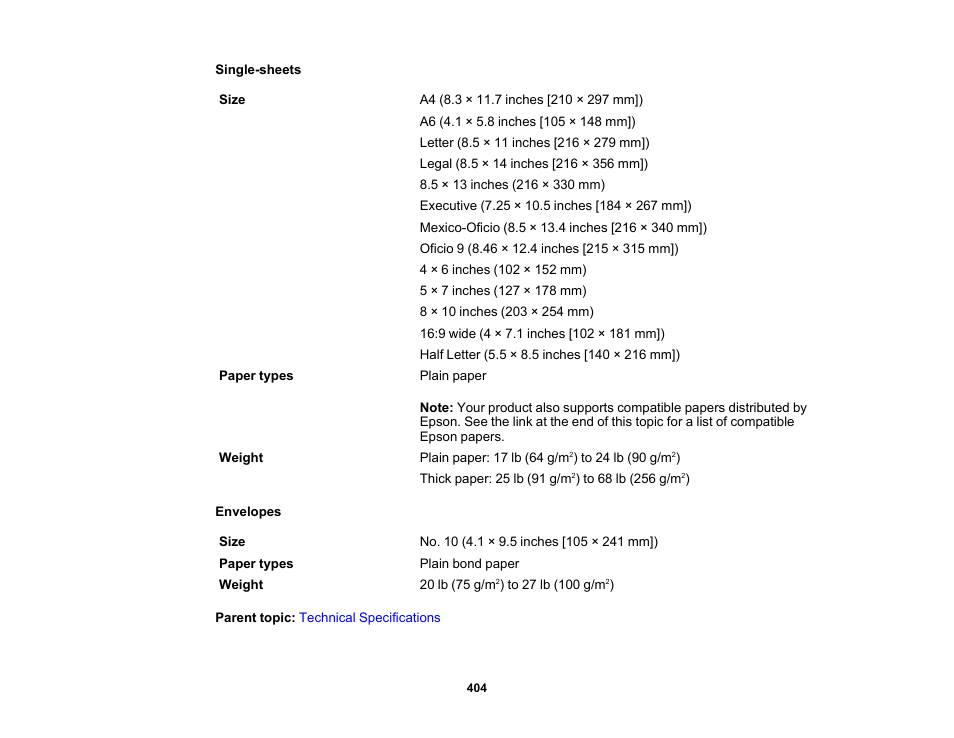 Epson WorkForce Pro WF-C5890 Wireless Color MFP Inkjet Printer User Manual | Page 404 / 426