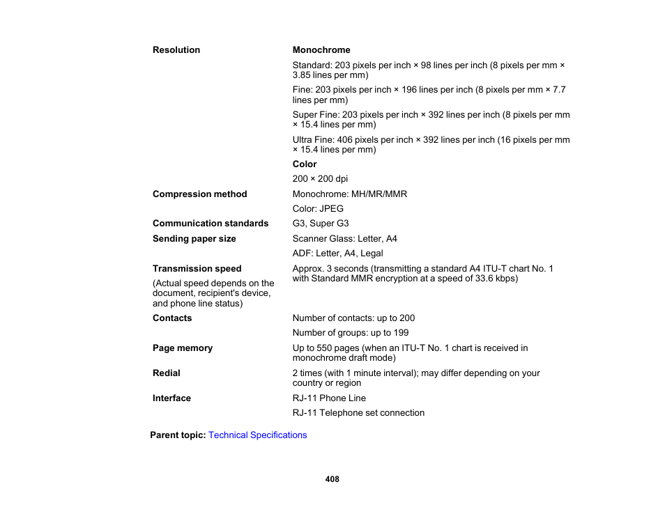 Epson WorkForce Pro WF-C5890 Wireless Color MFP Inkjet Printer User Manual | Page 408 / 426