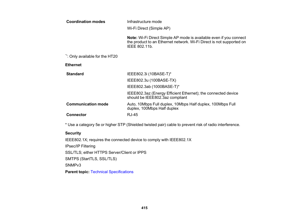 Epson WorkForce Pro WF-C5890 Wireless Color MFP Inkjet Printer User Manual | Page 415 / 426