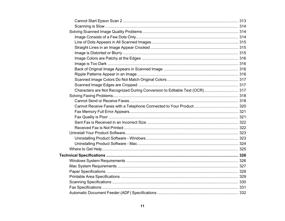 Epson WorkForce ST-M3000 Monochrome MFP Supertank Printer User Manual | Page 11 / 348