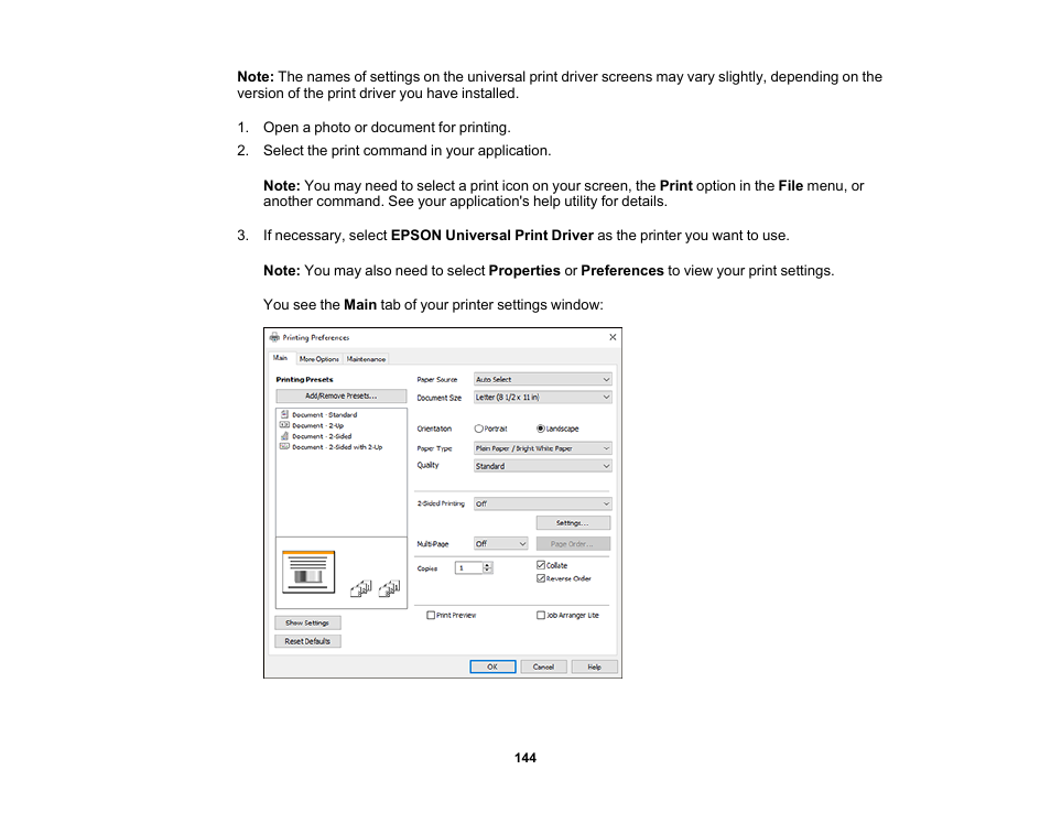 Epson WorkForce ST-M3000 Monochrome MFP Supertank Printer User Manual | Page 144 / 348