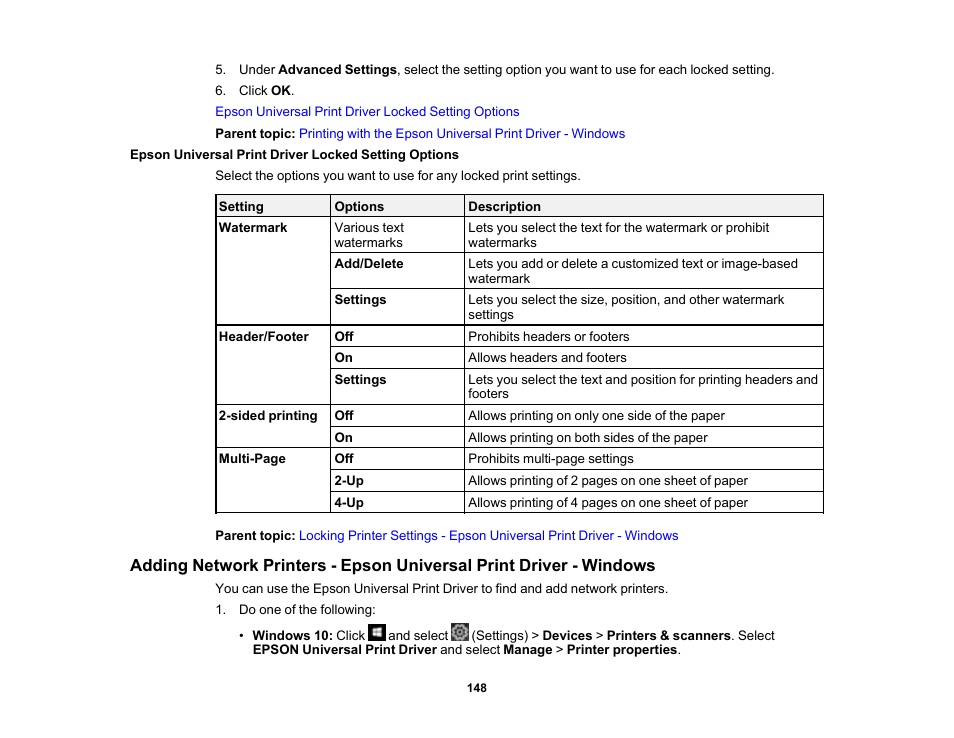 Epson WorkForce ST-M3000 Monochrome MFP Supertank Printer User Manual | Page 148 / 348