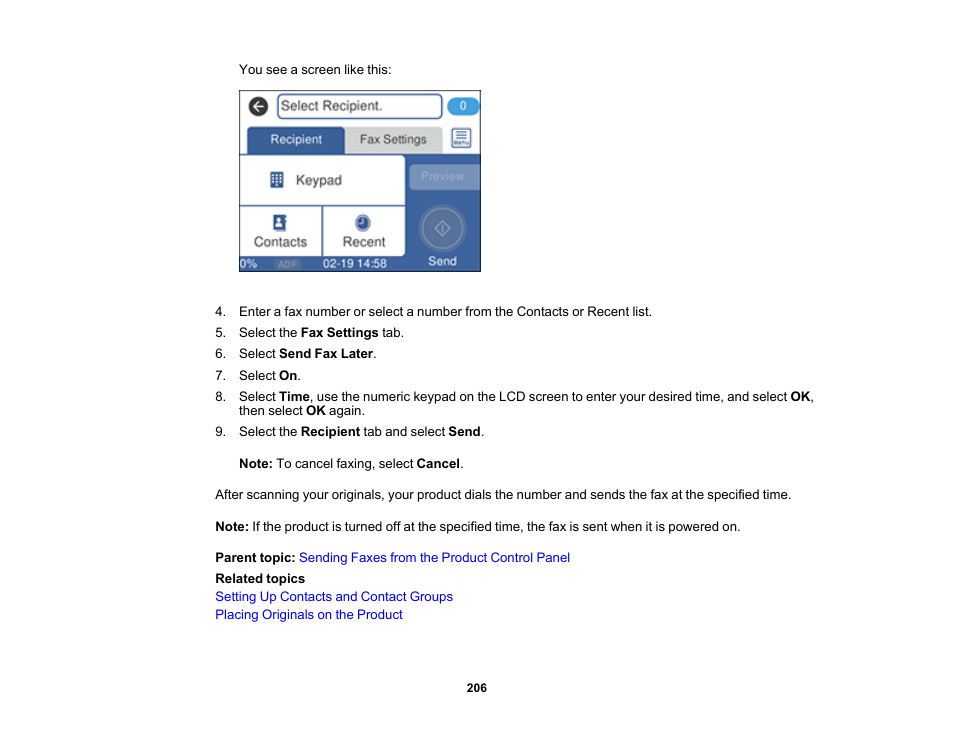 Epson WorkForce ST-M3000 Monochrome MFP Supertank Printer User Manual | Page 206 / 348
