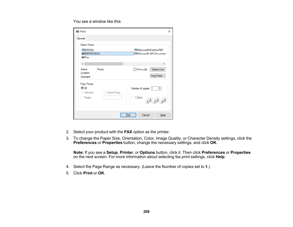 Epson WorkForce ST-M3000 Monochrome MFP Supertank Printer User Manual | Page 208 / 348