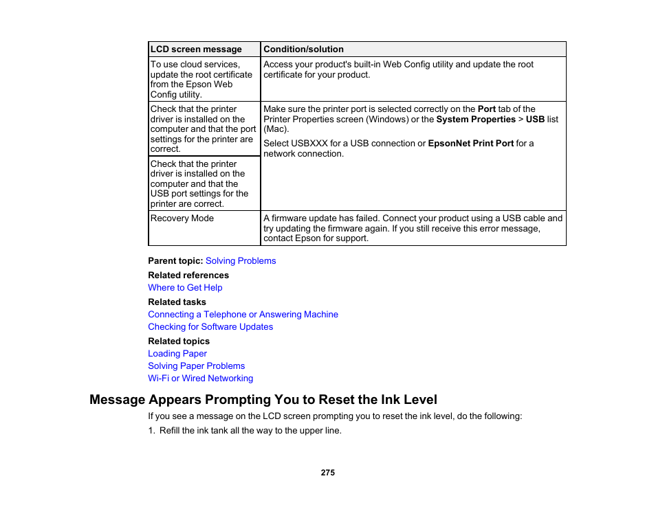 Epson WorkForce ST-M3000 Monochrome MFP Supertank Printer User Manual | Page 275 / 348