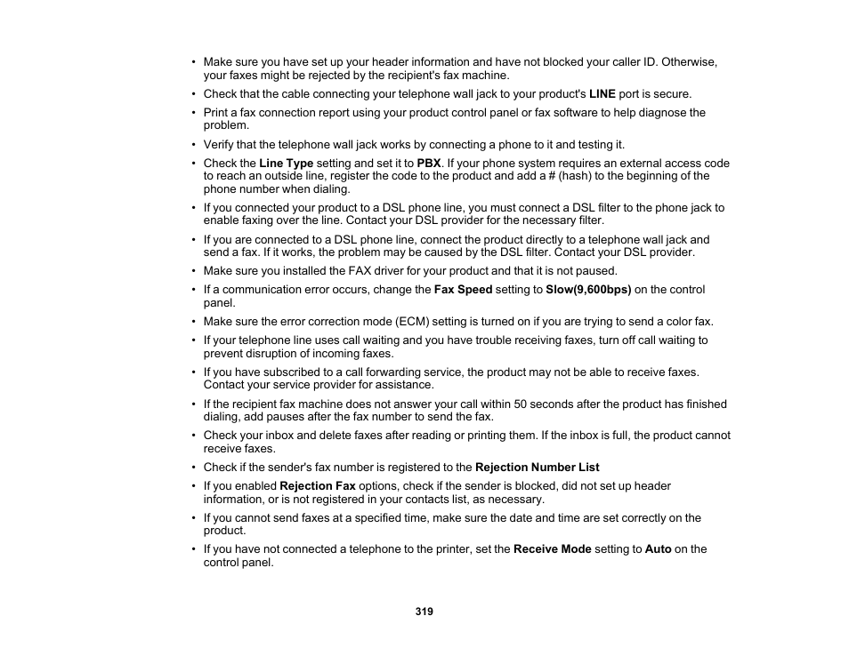 Epson WorkForce ST-M3000 Monochrome MFP Supertank Printer User Manual | Page 319 / 348