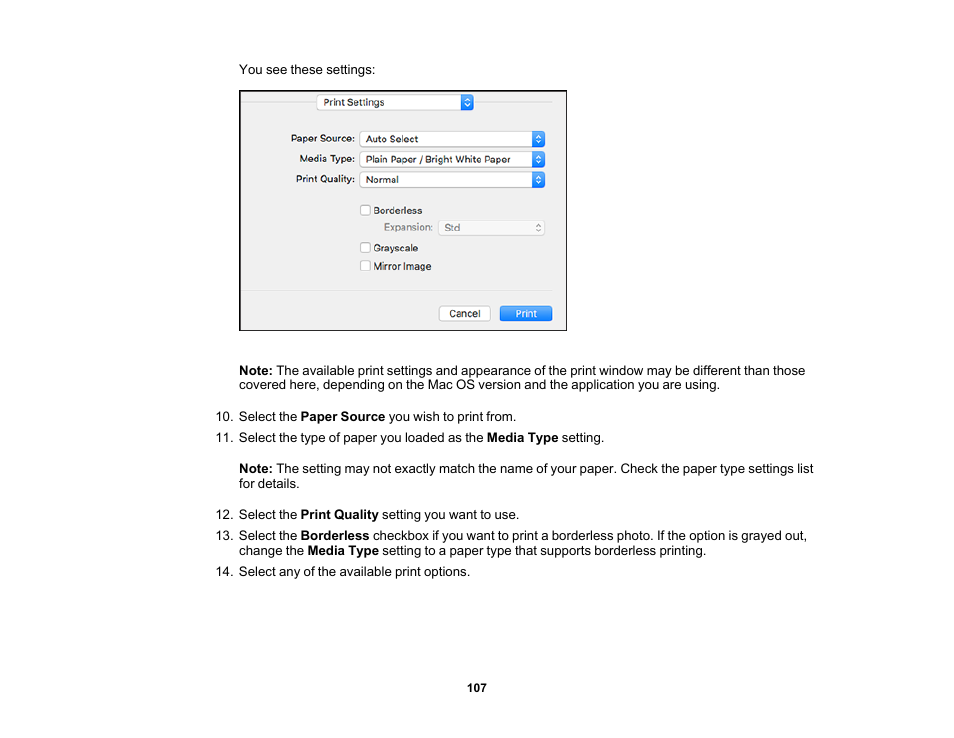 Epson Workforce Pro WF-7310 Wireless Printer User Manual | Page 107 / 210