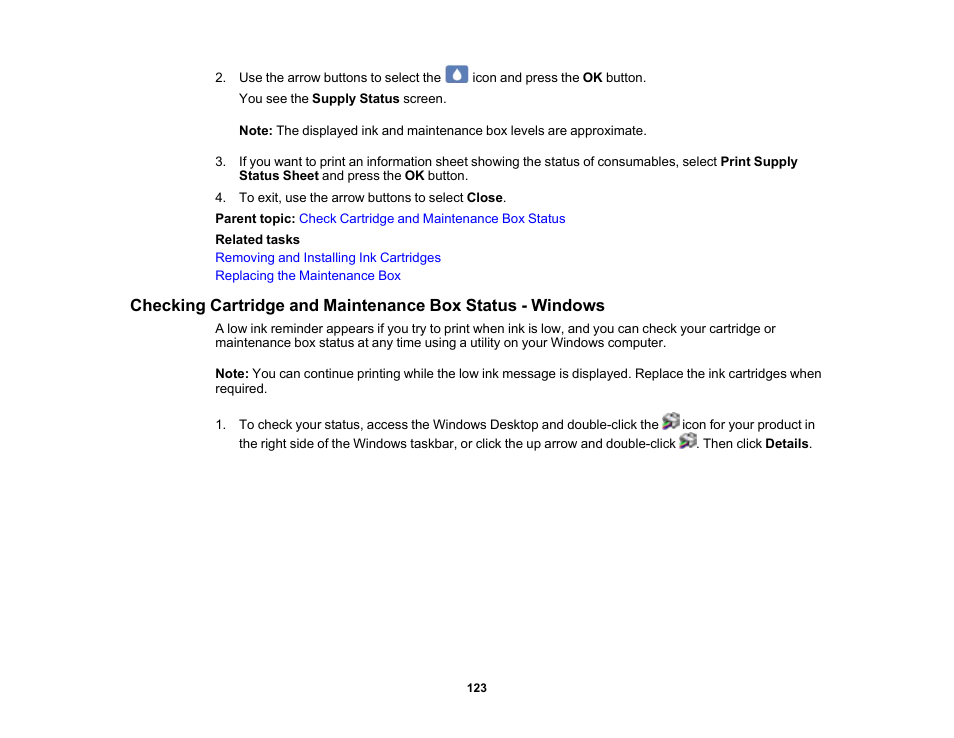 Epson Workforce Pro WF-7310 Wireless Printer User Manual | Page 123 / 210