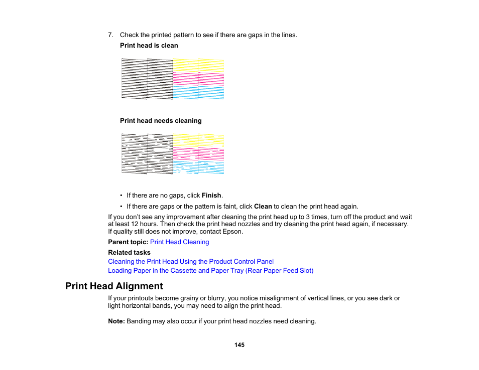 Print head alignment | Epson Workforce Pro WF-7310 Wireless Printer User Manual | Page 145 / 210