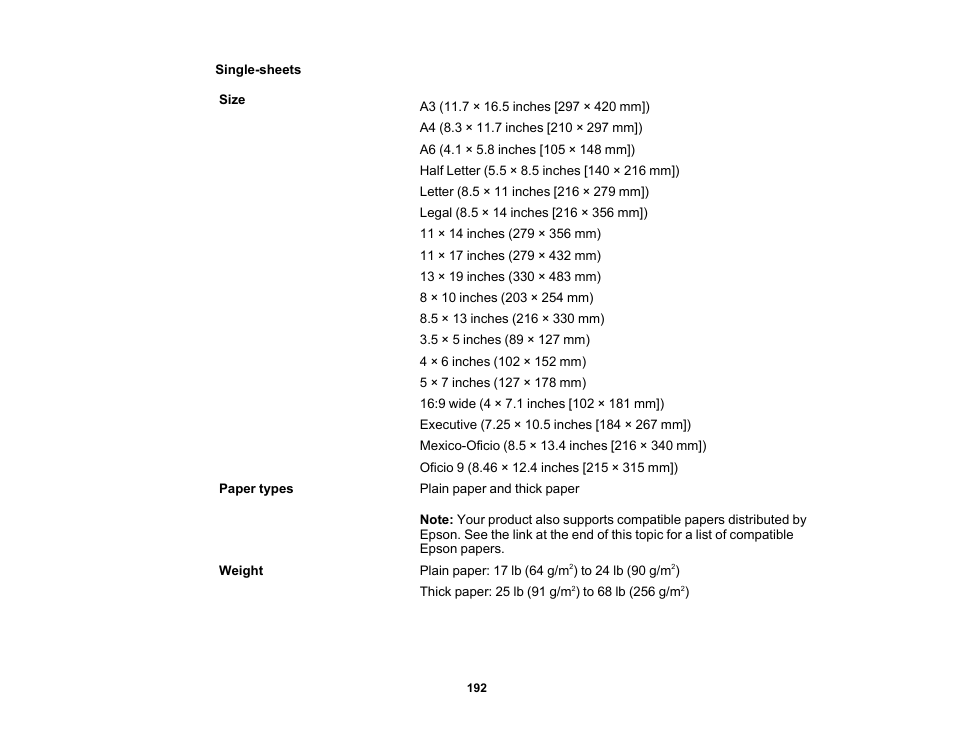 Epson Workforce Pro WF-7310 Wireless Printer User Manual | Page 192 / 210
