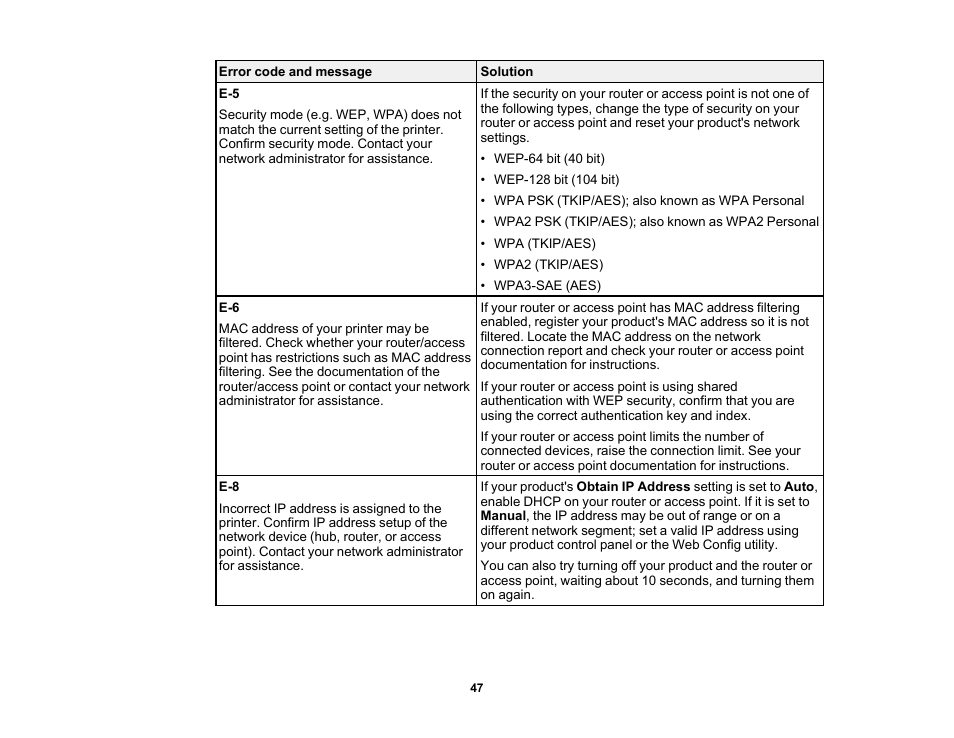 Epson Workforce Pro WF-7310 Wireless Printer User Manual | Page 47 / 210