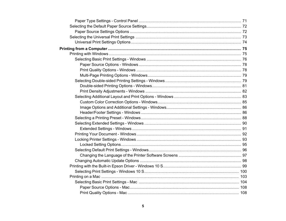 Epson Workforce Pro WF-7310 Wireless Printer User Manual | Page 5 / 210