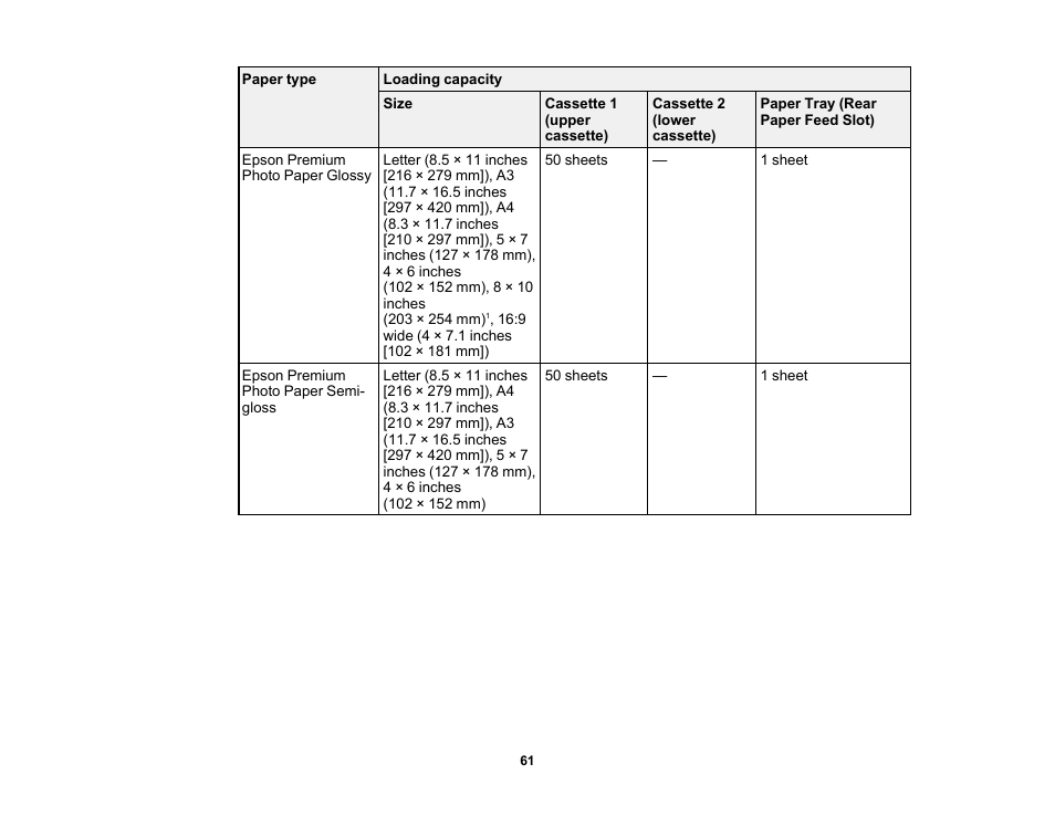 Epson Workforce Pro WF-7310 Wireless Printer User Manual | Page 61 / 210