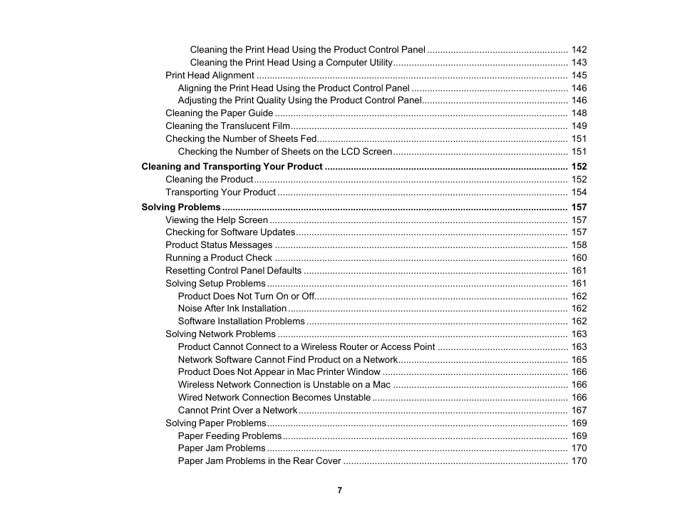 Epson Workforce Pro WF-7310 Wireless Printer User Manual | Page 7 / 210