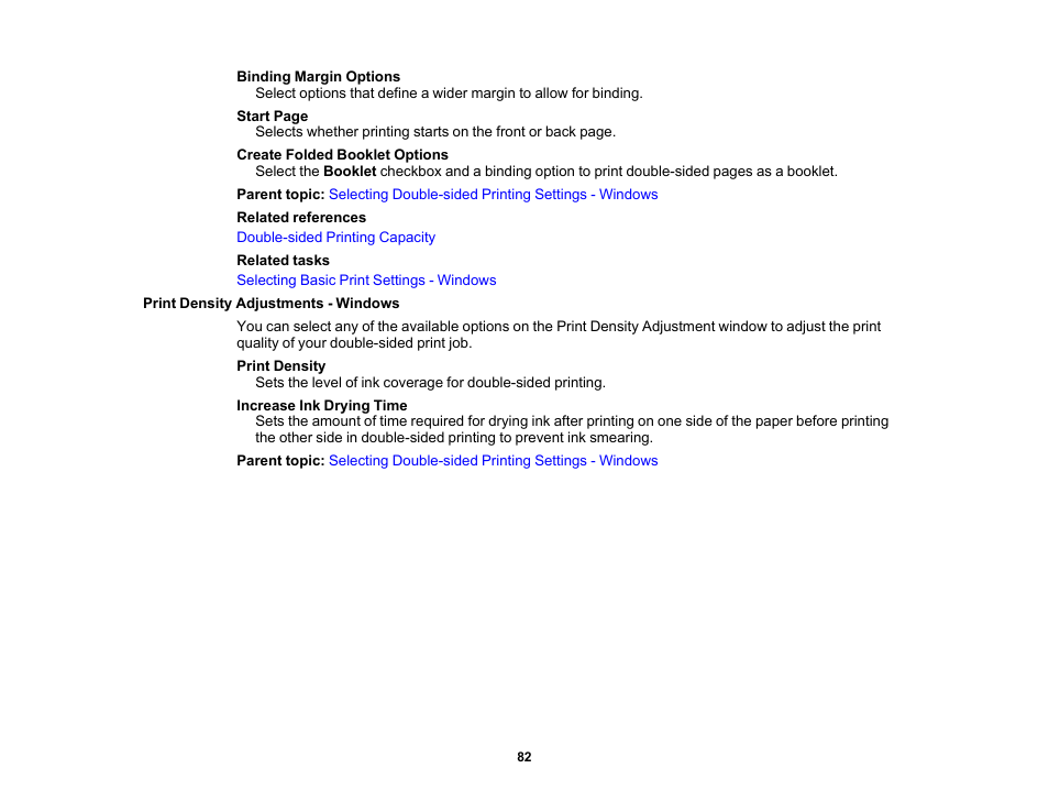 Print density adjustments - windows | Epson Workforce Pro WF-7310 Wireless Printer User Manual | Page 82 / 210