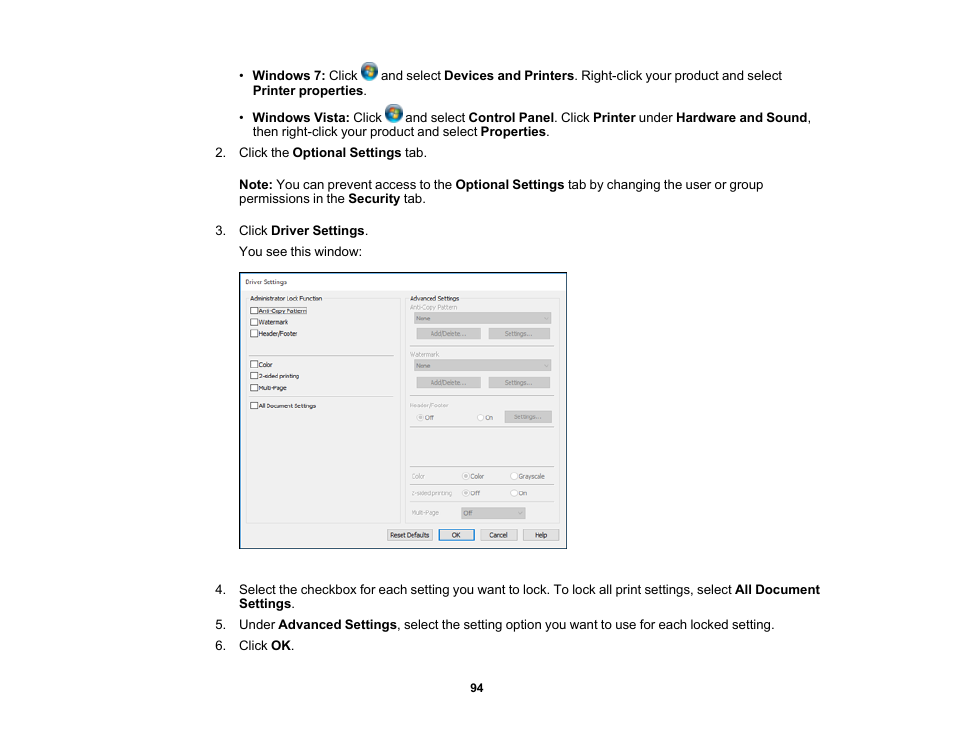 Epson Workforce Pro WF-7310 Wireless Printer User Manual | Page 94 / 210