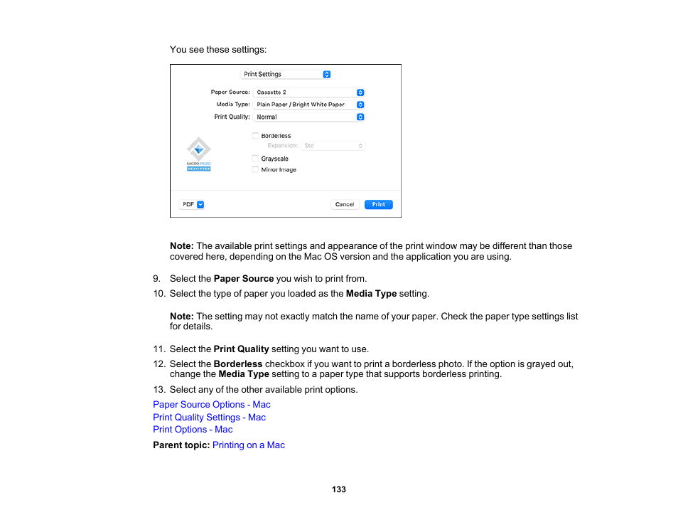 Epson Expression Photo XP-8700 Wireless All-in One Color Printer User Manual | Page 133 / 350