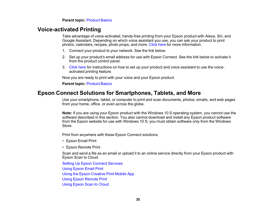 Voice-activated printing | Epson Expression Photo XP-8700 Wireless All-in One Color Printer User Manual | Page 35 / 350