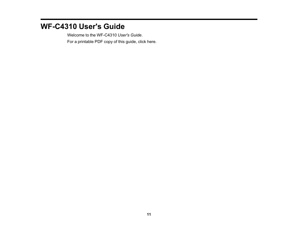 Wf-c4310 user's guide | Epson WorkForce Pro WF-C4310 Wireless Color Printer User Manual | Page 11 / 209