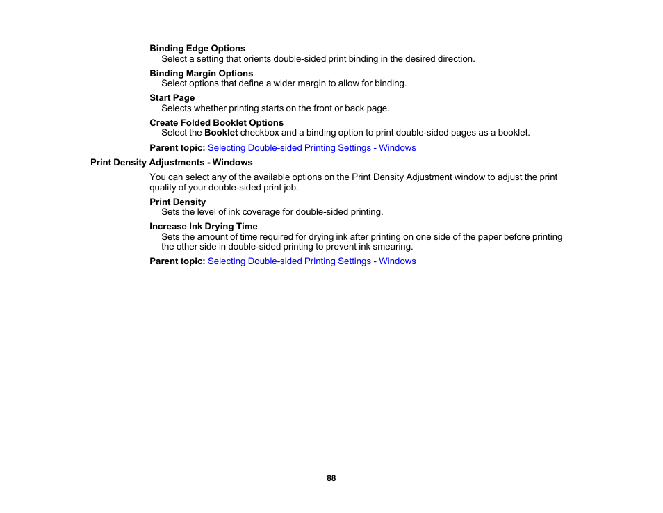 Print density adjustments - windows | Epson WorkForce Pro WF-C4310 Wireless Color Printer User Manual | Page 88 / 209