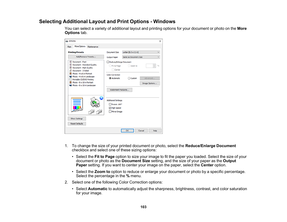 Epson Expression Premium XP-7100 Small-In-One Inkjet Printer User Manual | Page 103 / 340