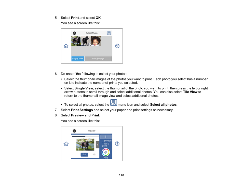 Epson Expression Premium XP-7100 Small-In-One Inkjet Printer User Manual | Page 176 / 340