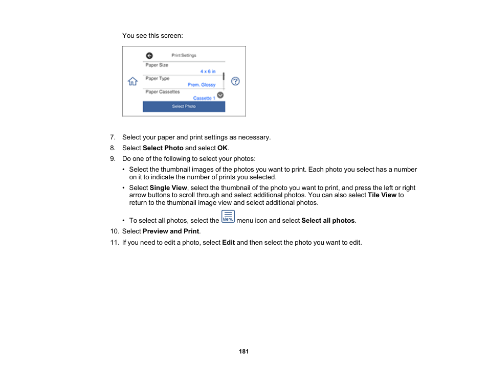 Epson Expression Premium XP-7100 Small-In-One Inkjet Printer User Manual | Page 181 / 340