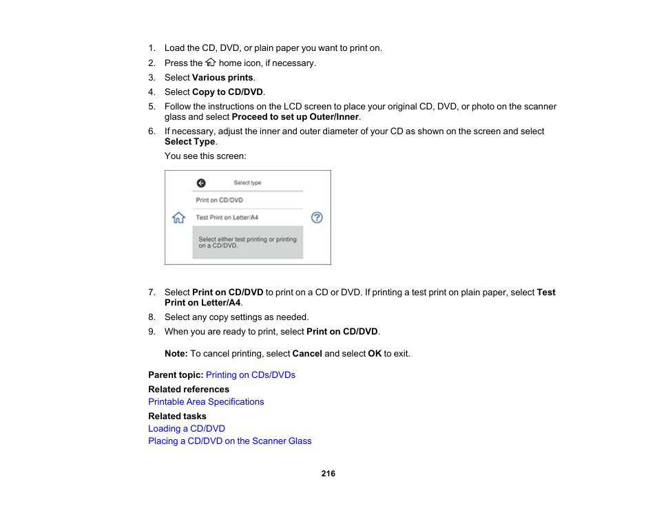 Epson Expression Premium XP-7100 Small-In-One Inkjet Printer User Manual | Page 216 / 340