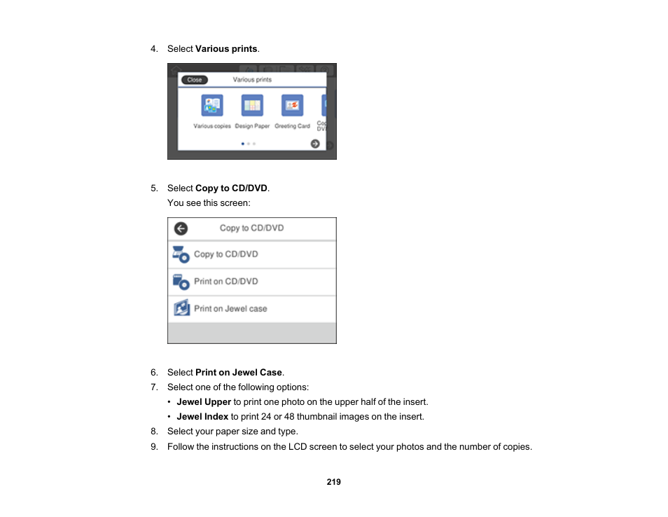 Epson Expression Premium XP-7100 Small-In-One Inkjet Printer User Manual | Page 219 / 340