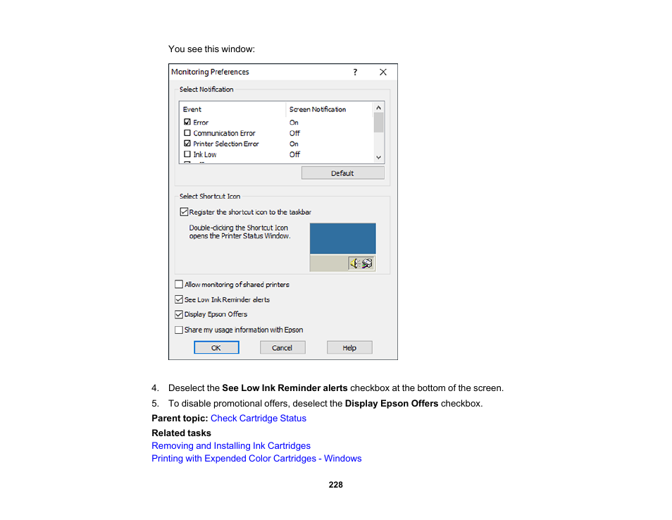 Epson Expression Premium XP-7100 Small-In-One Inkjet Printer User Manual | Page 228 / 340