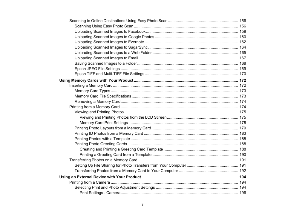 Epson Expression Premium XP-7100 Small-In-One Inkjet Printer User Manual | Page 7 / 340