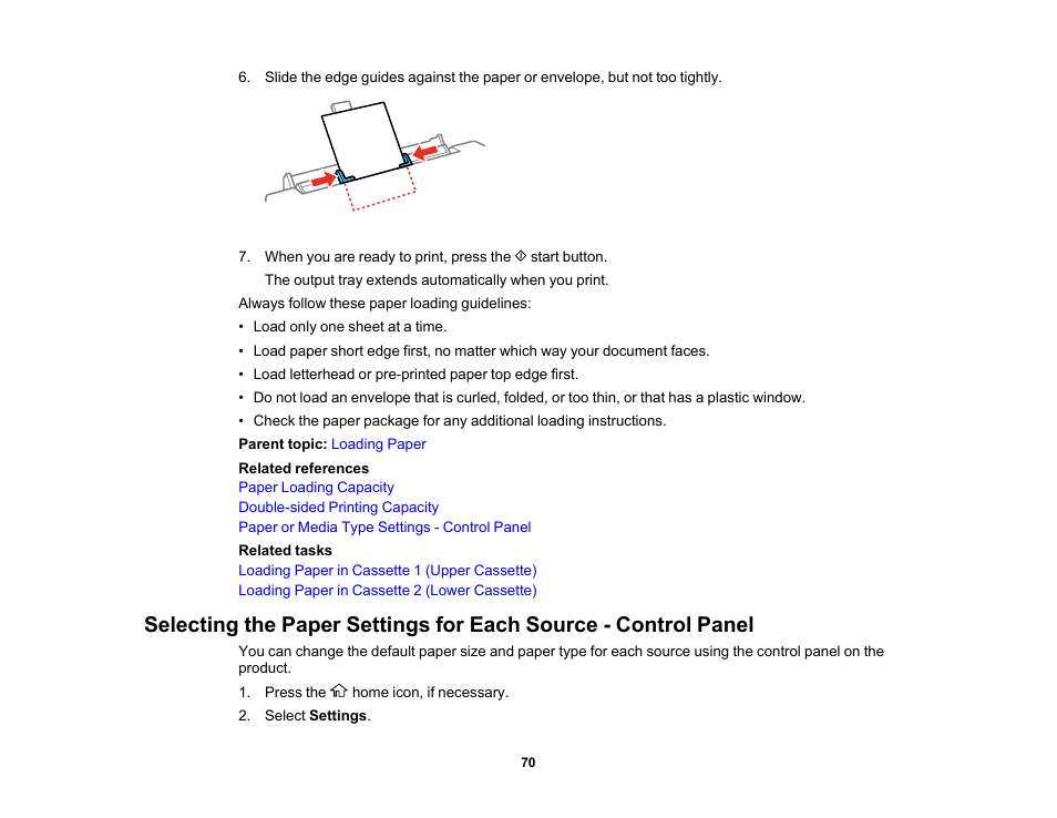 Epson Expression Premium XP-7100 Small-In-One Inkjet Printer User Manual | Page 70 / 340