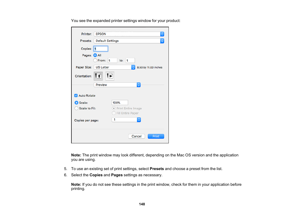 Epson WorkForce Pro WF-7820 All-in-One Inkjet Printer User Manual | Page 148 / 393