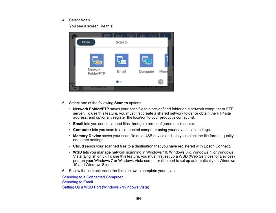 Epson WorkForce Pro WF-7820 All-in-One Inkjet Printer User Manual | Page 164 / 393