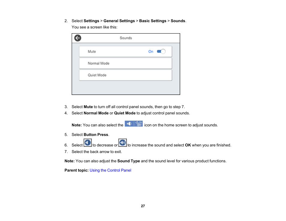 Epson WorkForce Pro WF-7820 All-in-One Inkjet Printer User Manual | Page 27 / 393