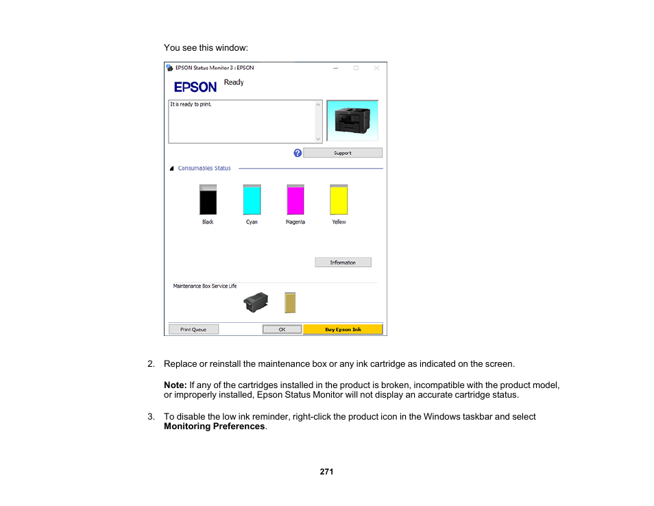 Epson WorkForce Pro WF-7820 All-in-One Inkjet Printer User Manual | Page 271 / 393