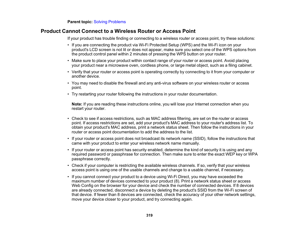 Epson WorkForce Pro WF-7820 All-in-One Inkjet Printer User Manual | Page 319 / 393