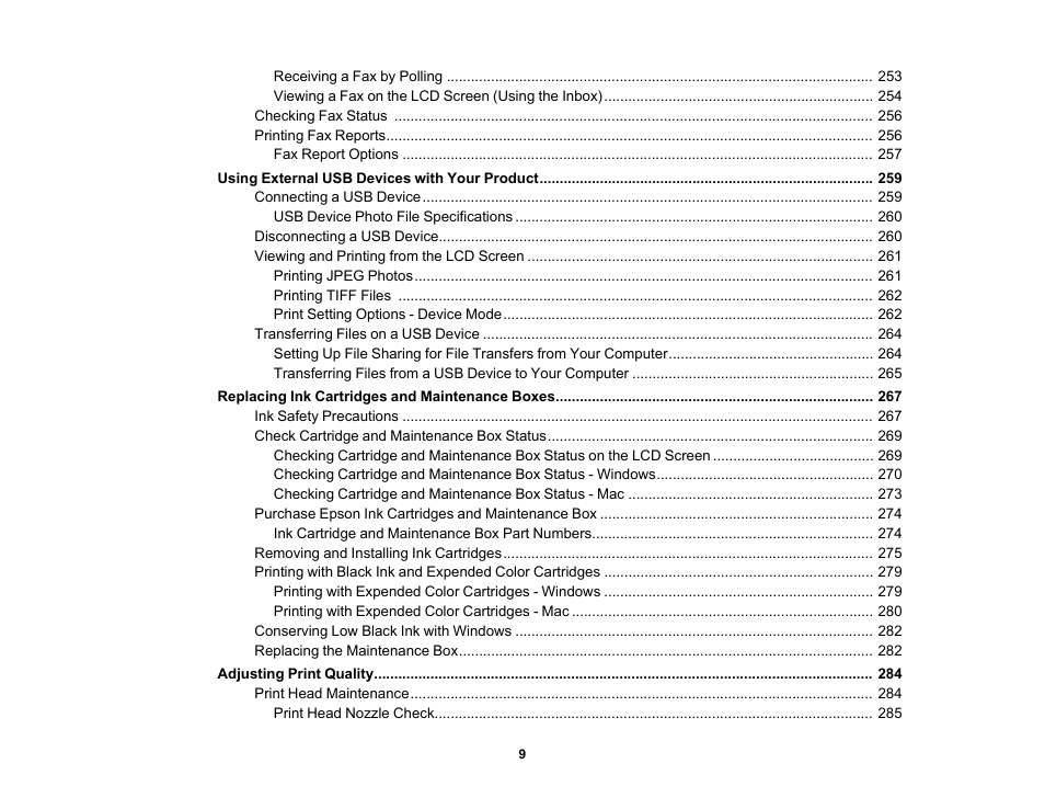 Epson WorkForce Pro WF-7820 All-in-One Inkjet Printer User Manual | Page 9 / 393