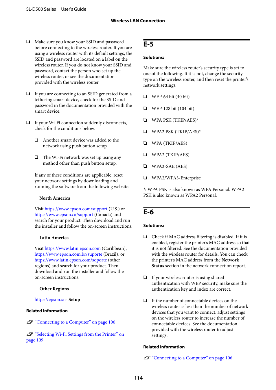 E-5 e-6 | Epson SureLab D570 Professional Minilab Photo Printer User Manual | Page 114 / 148