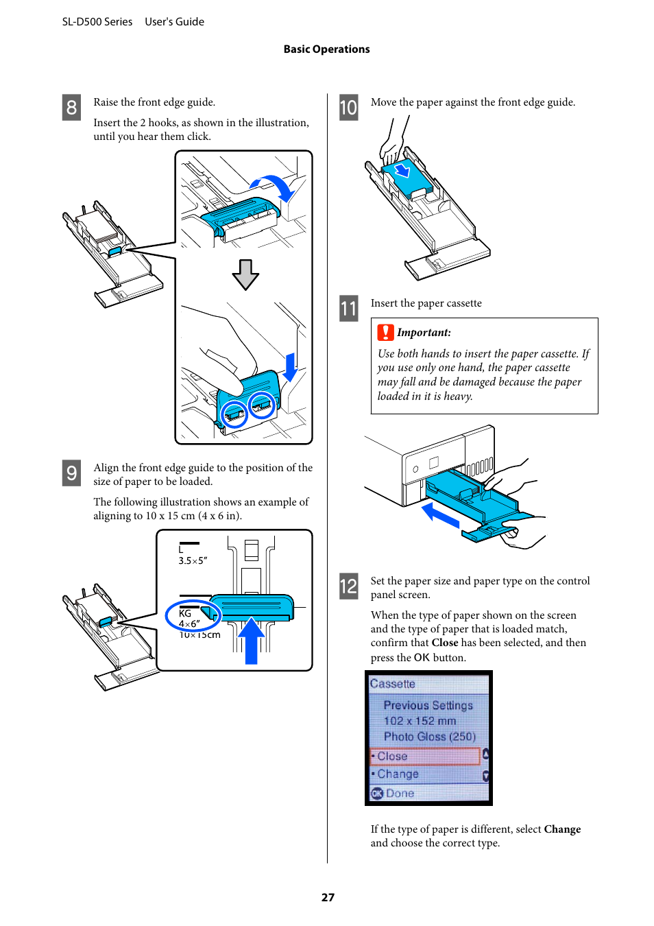 Epson SureLab D570 Professional Minilab Photo Printer User Manual | Page 27 / 148