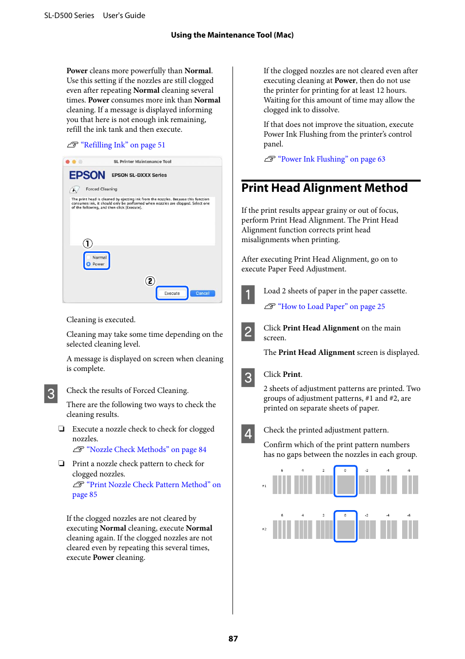 Print head alignment method | Epson SureLab D570 Professional Minilab Photo Printer User Manual | Page 87 / 148