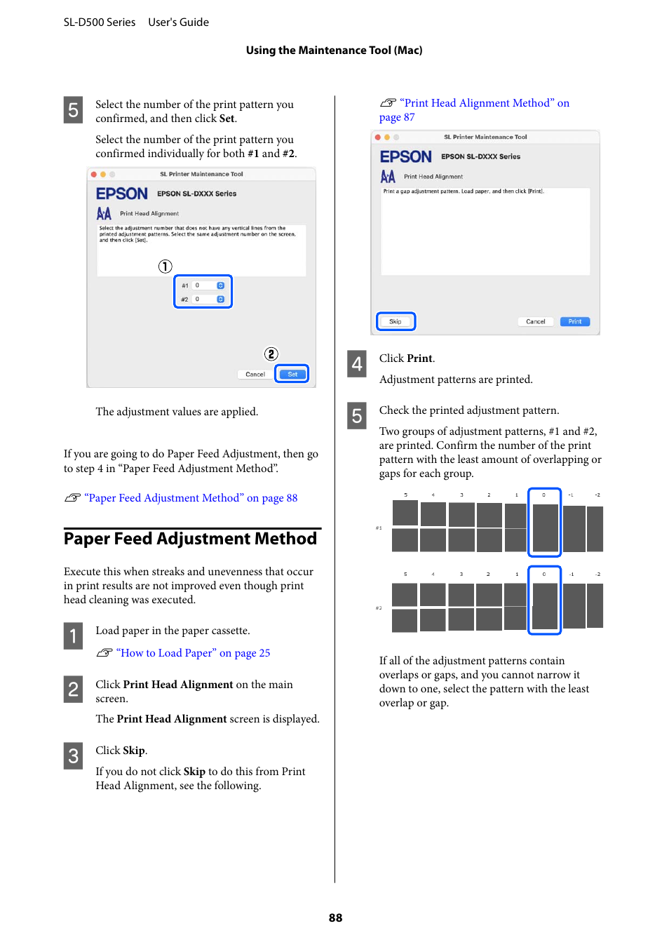 Paper feed adjustment method | Epson SureLab D570 Professional Minilab Photo Printer User Manual | Page 88 / 148