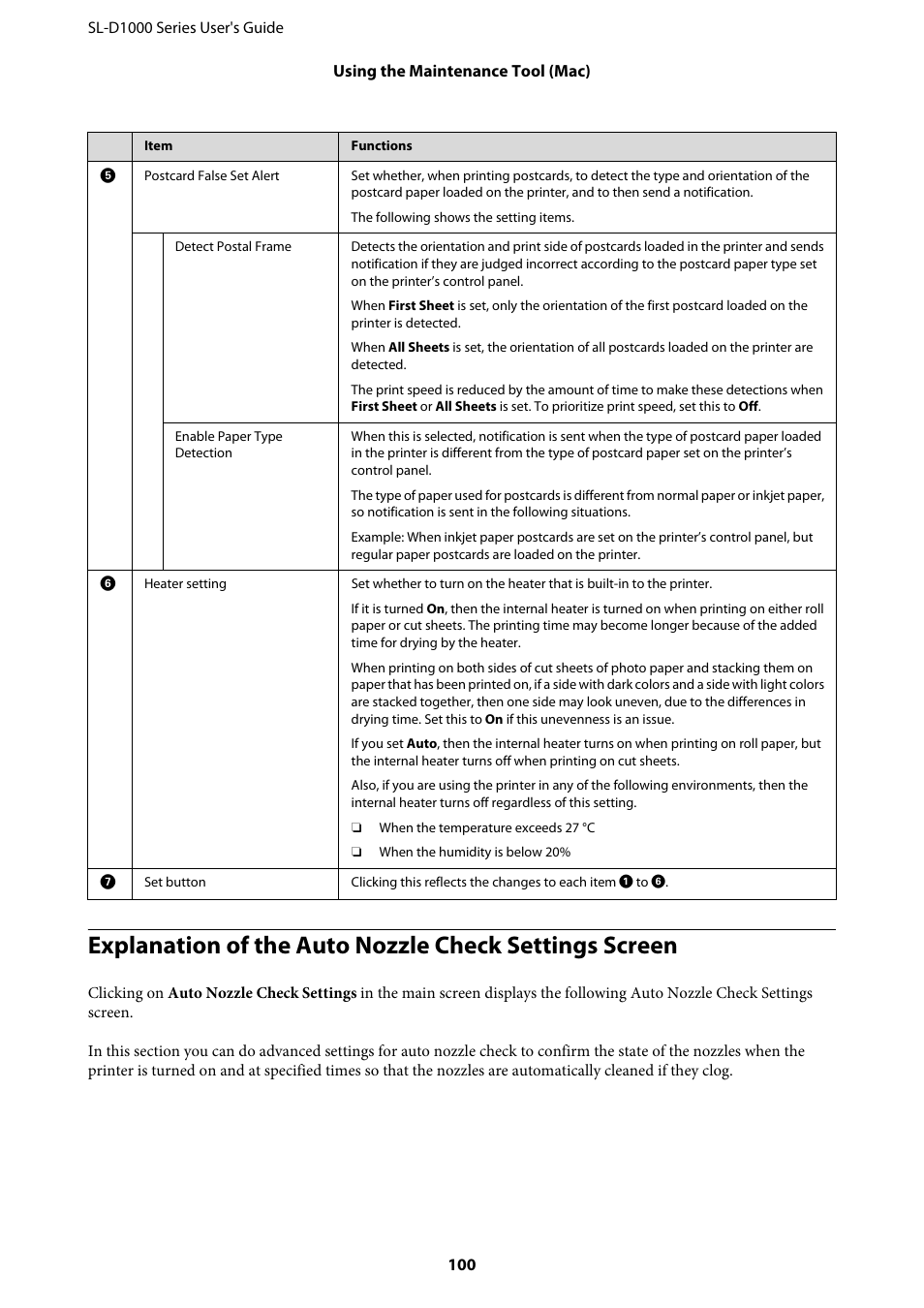 Explanation of the aut | Epson SureLab D1070 Professional Minilab Printer User Manual | Page 100 / 198