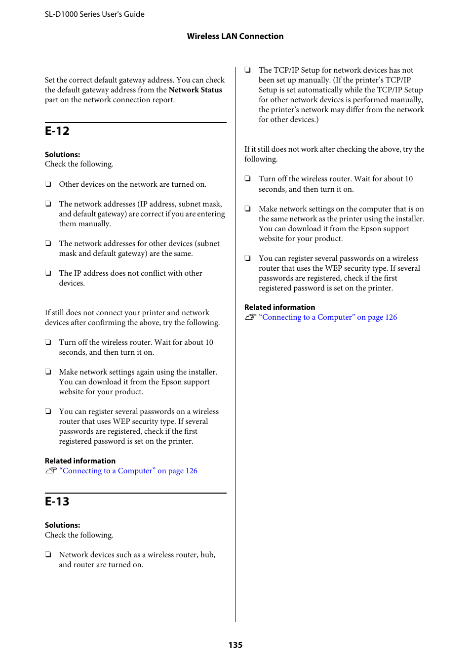 E-12, E-13, E-12 e-13 | Epson SureLab D1070 Professional Minilab Printer User Manual | Page 135 / 198