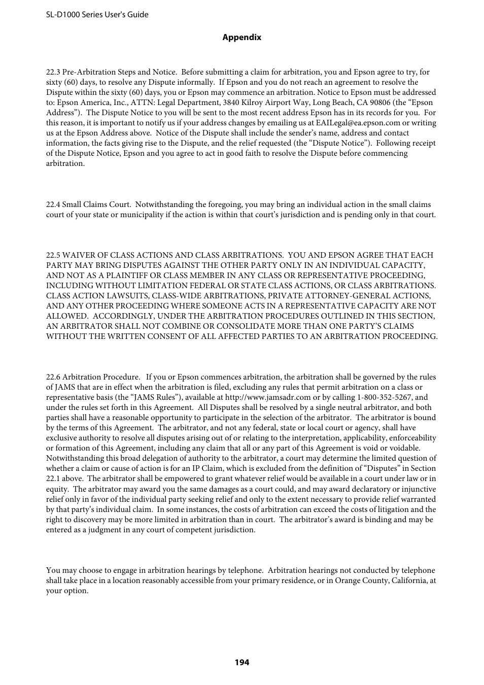 Epson SureLab D1070 Professional Minilab Printer User Manual | Page 194 / 198