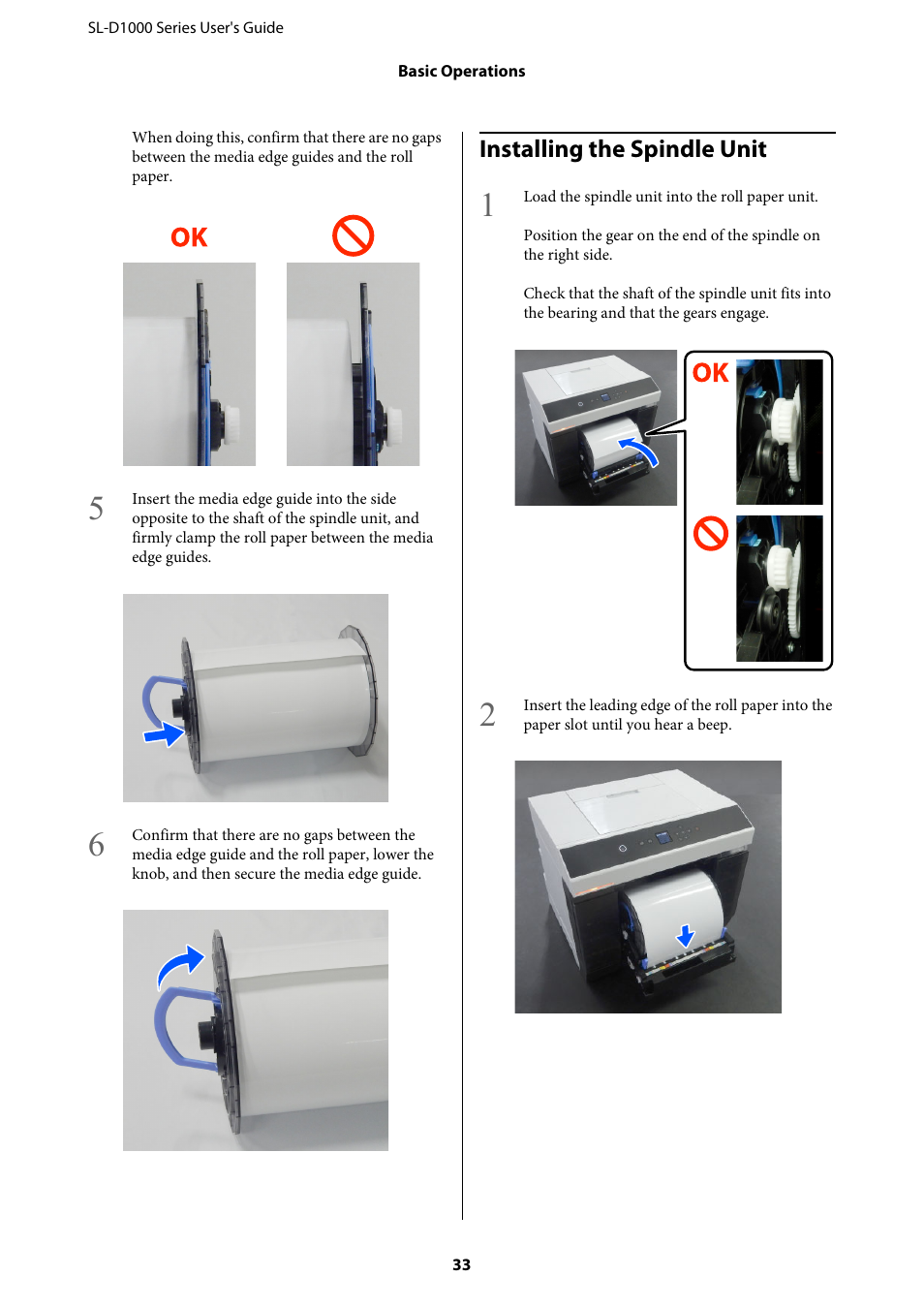 Installing the spindle unit, Installing the spi | Epson SureLab D1070 Professional Minilab Printer User Manual | Page 33 / 198