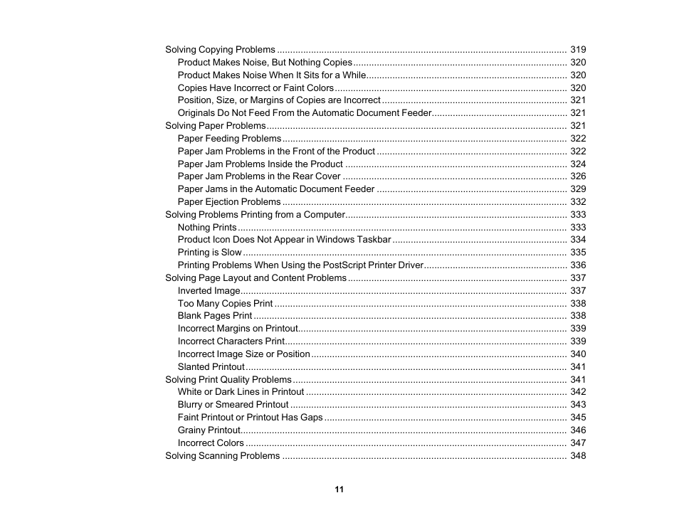 Epson EcoTank Pro ET-5150 Wireless All-in-One Supertank Printer User Manual | Page 11 / 387